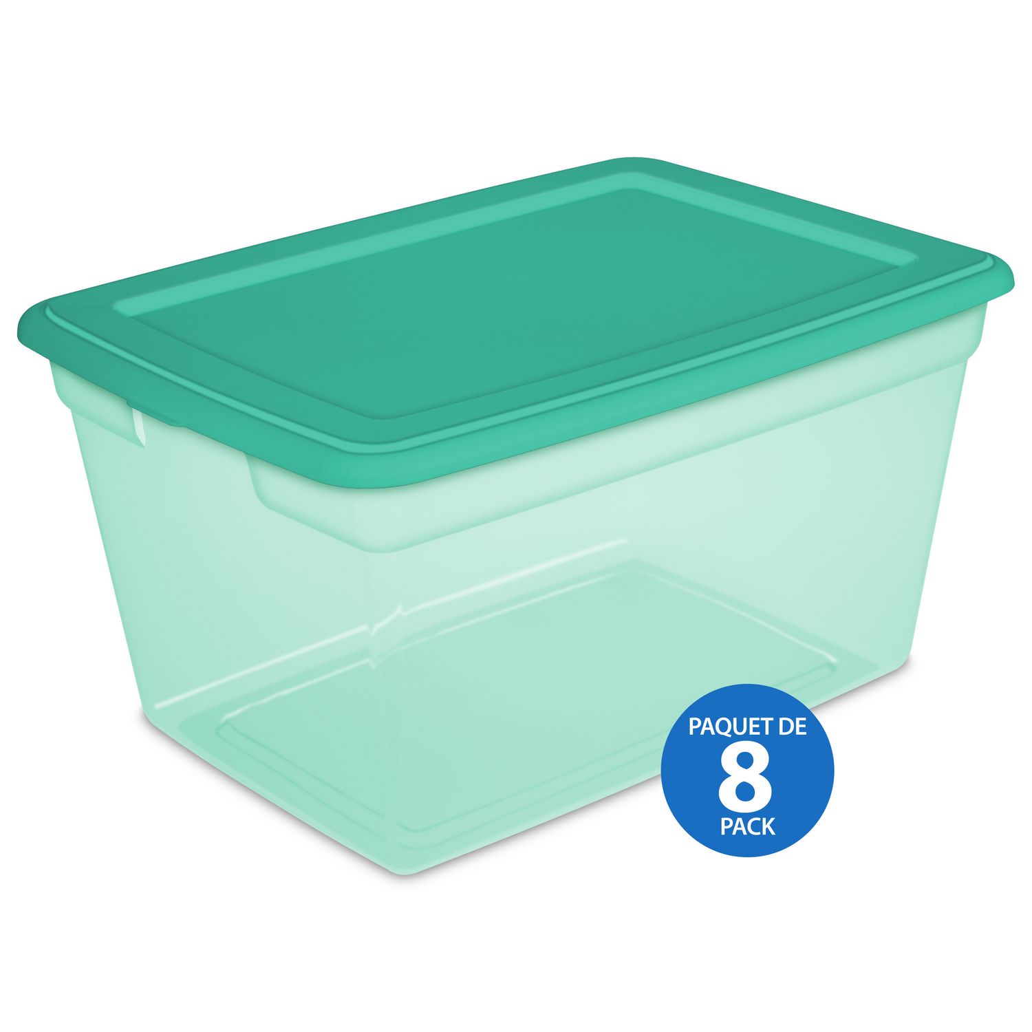 Sterilite 55L Storage Box- Aqua- 8 Pk | Walmart Canada