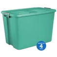 thumbnail image 1 of Sterilite 121L Latch Tote- Aqua- 4 Pk, 1 of 1