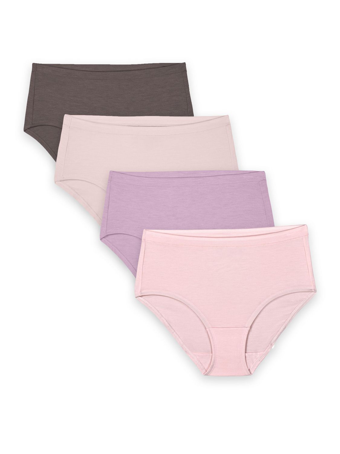 Fruit of the Loom Women's Ultra Soft Modal Low-rise Brief, 4-Pack, Sizes:  9-13