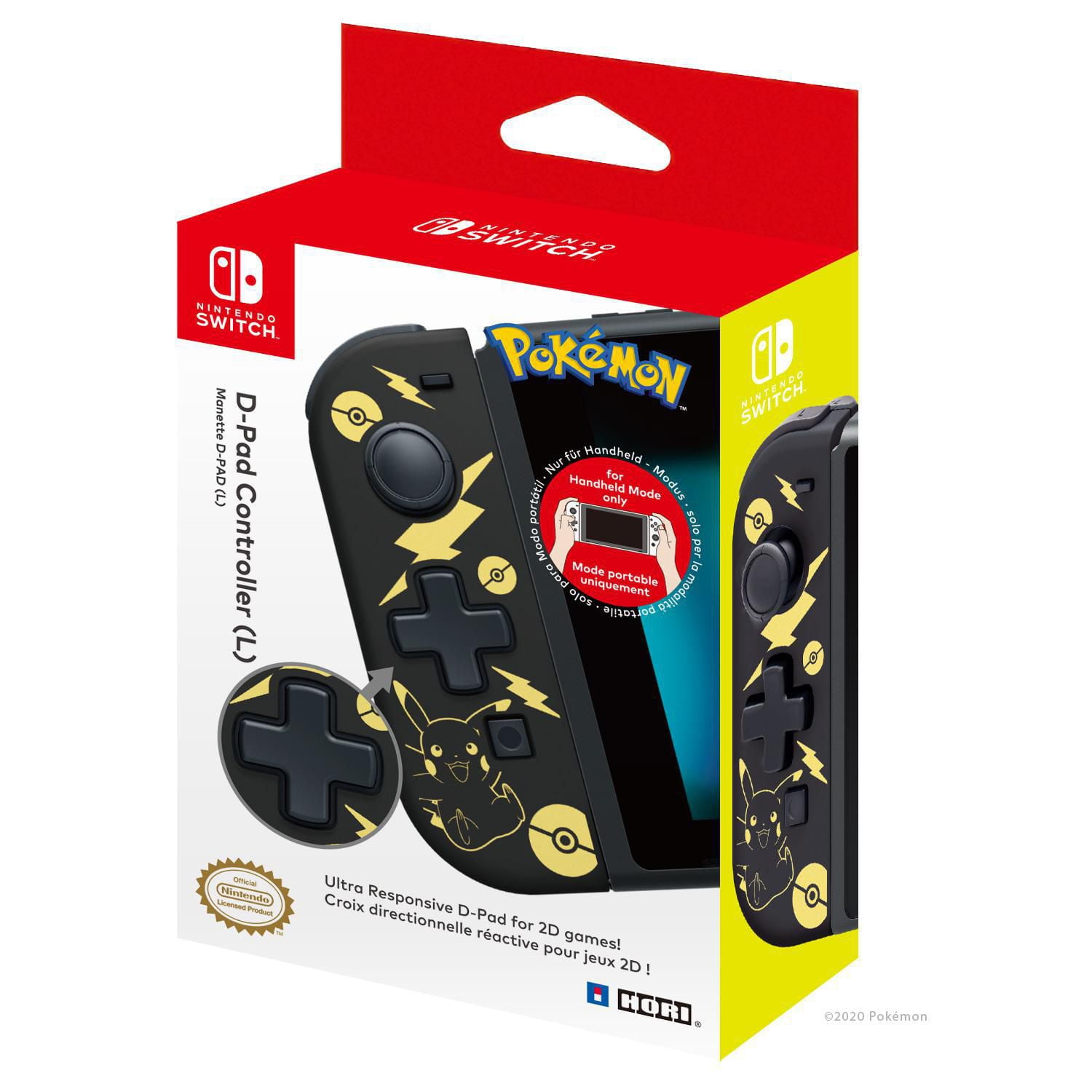 Nintendo Switch D-Pad Controller (L) (Pokemon: Black & Gold Pikachu),  Nintendo Switch