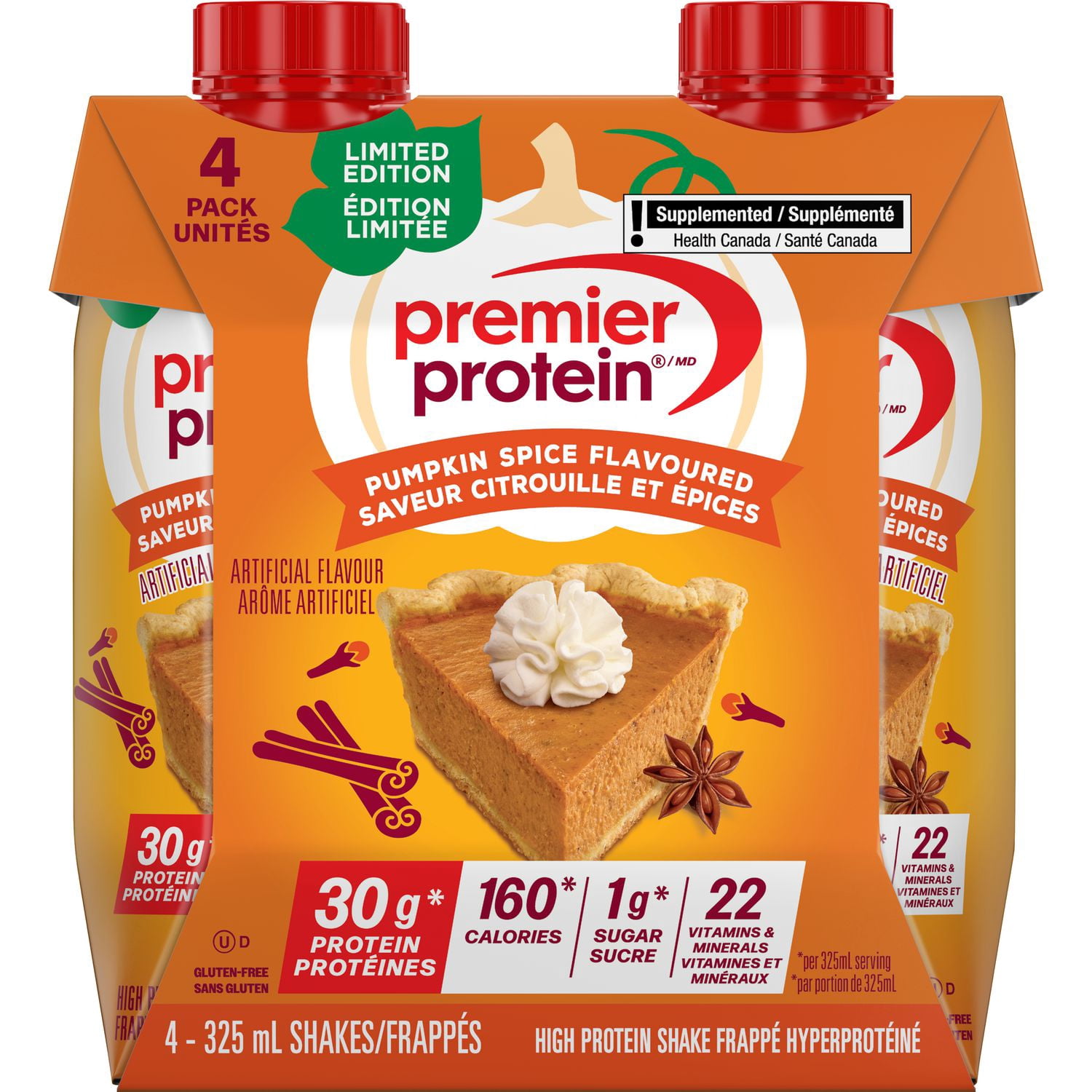 thumbnail image 2 of Premier Protein Pumpkin Spice High Protein Shake, 4 pack, 2 of 8