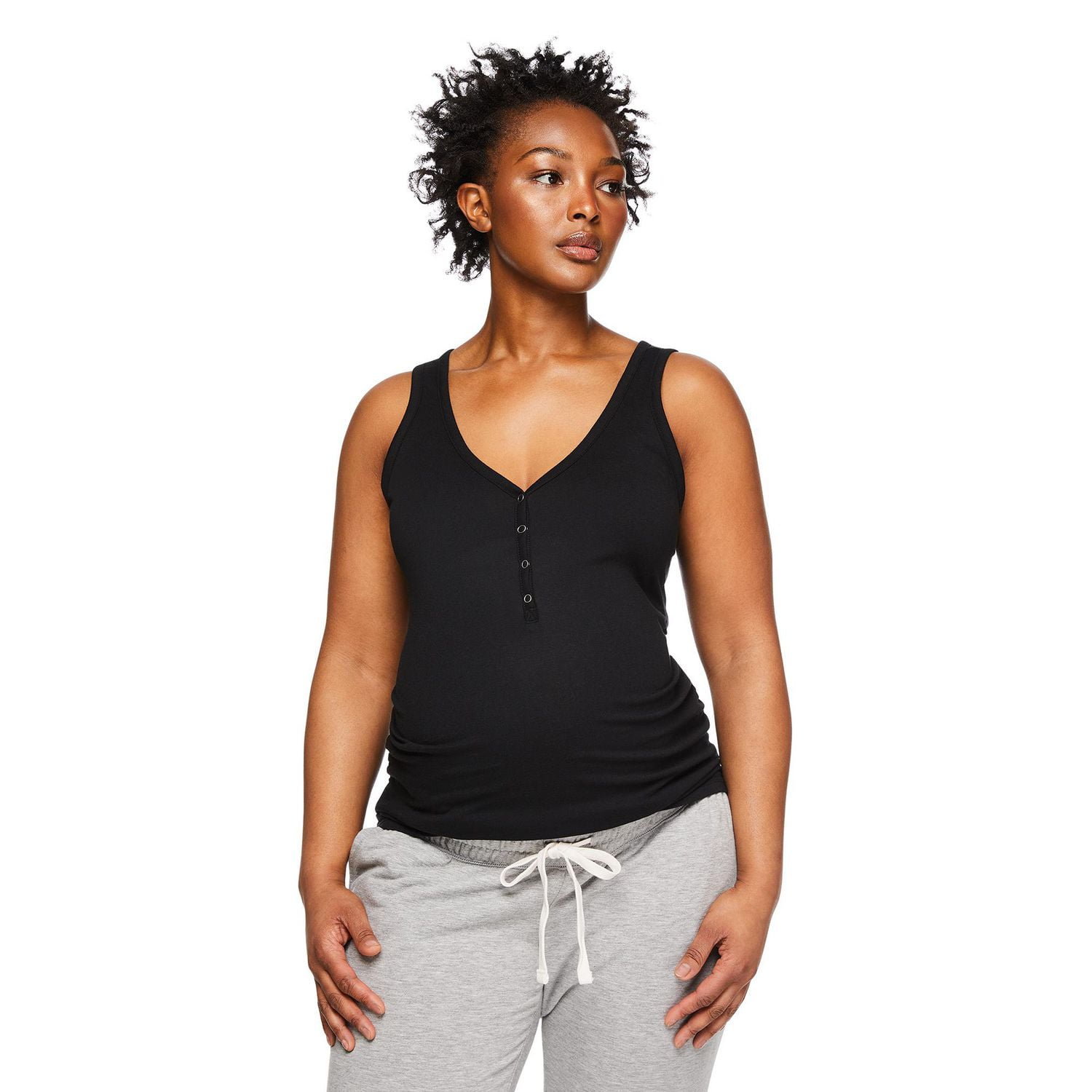 Paisley Sky Maternity Snap Henley Tank