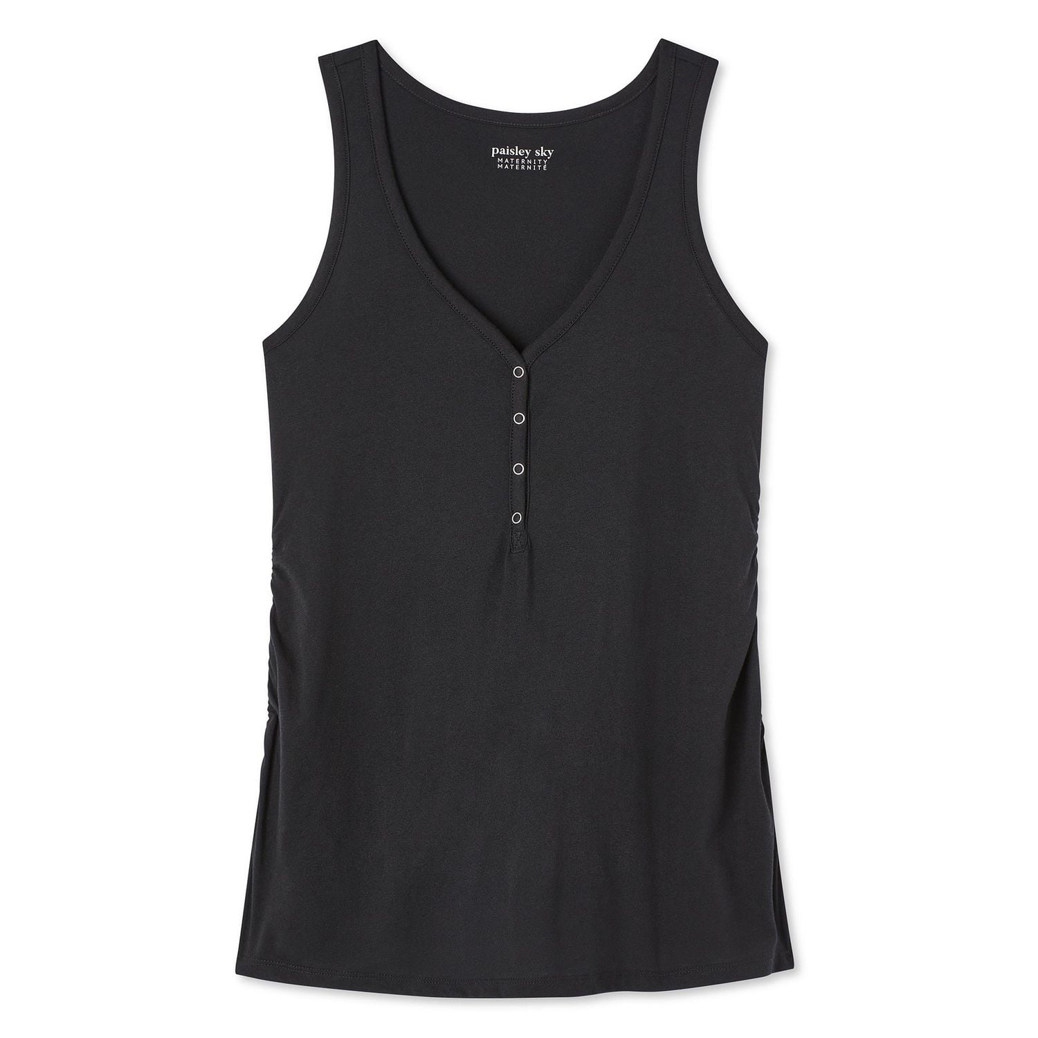 Paisley Sky Maternity Snap Henley Tank