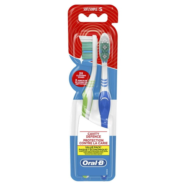 Brosses à dents Oral-B Protection contre la carie, moyenne 6 unités 