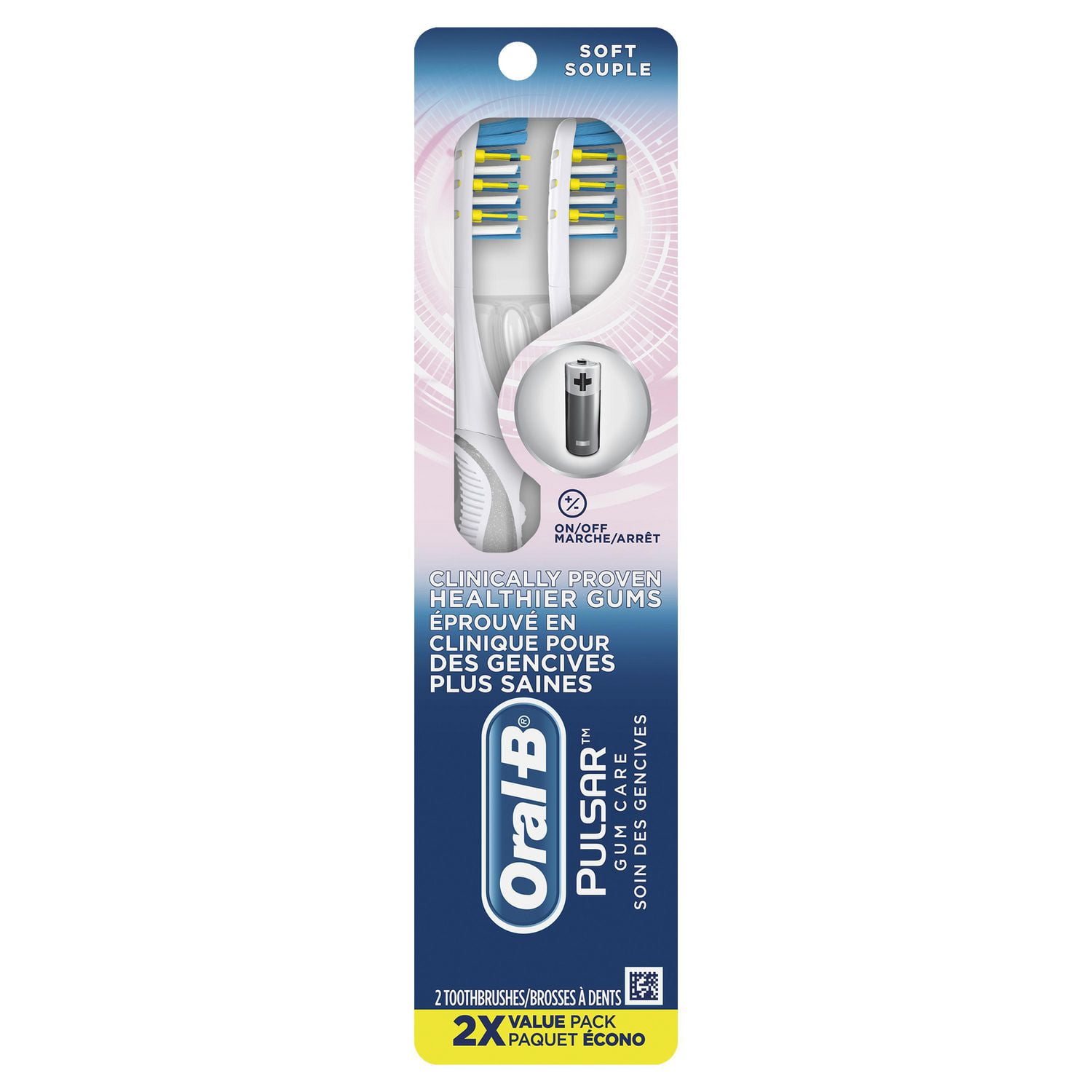 OralB Pulsar Gum Care Battery Toothbrushes, Soft Walmart Canada