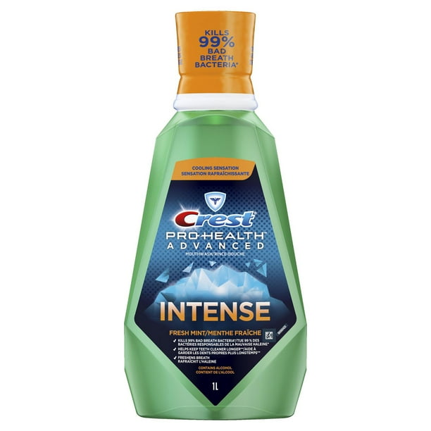 Crest ProHealth Advanced Intense Mouthwash, Fresh Mint, 1 L Walmart.ca