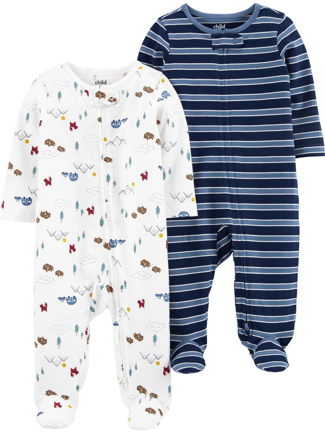 Child of Mine made by Carter's Infant Boys' 2 pack Sleep N Play - Navy