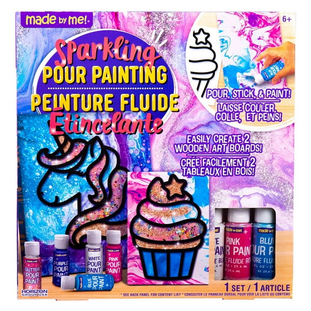 Made By Me! Sparkling Pour Painting, Pour painting kit Walmart.ca