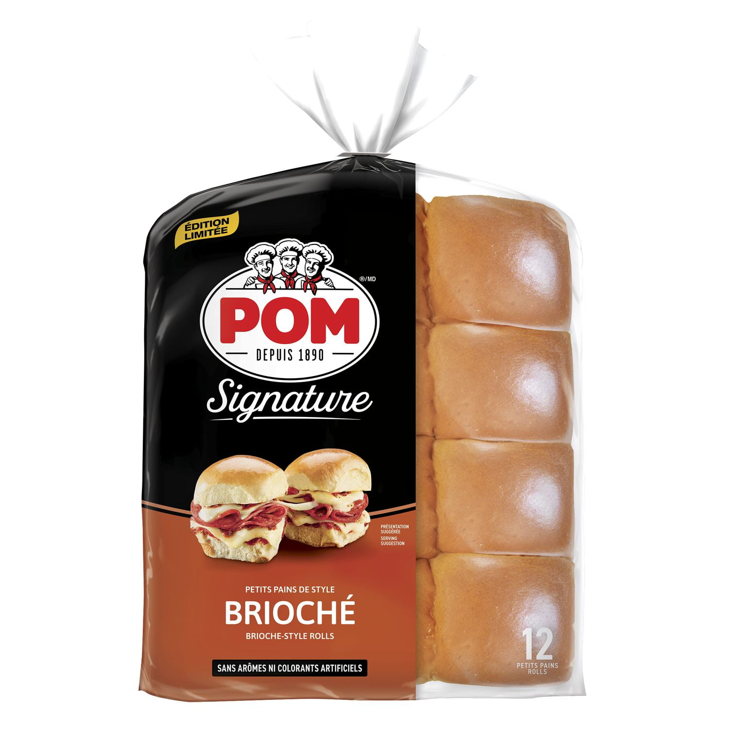 Petits pains de style brioche Signature POM
