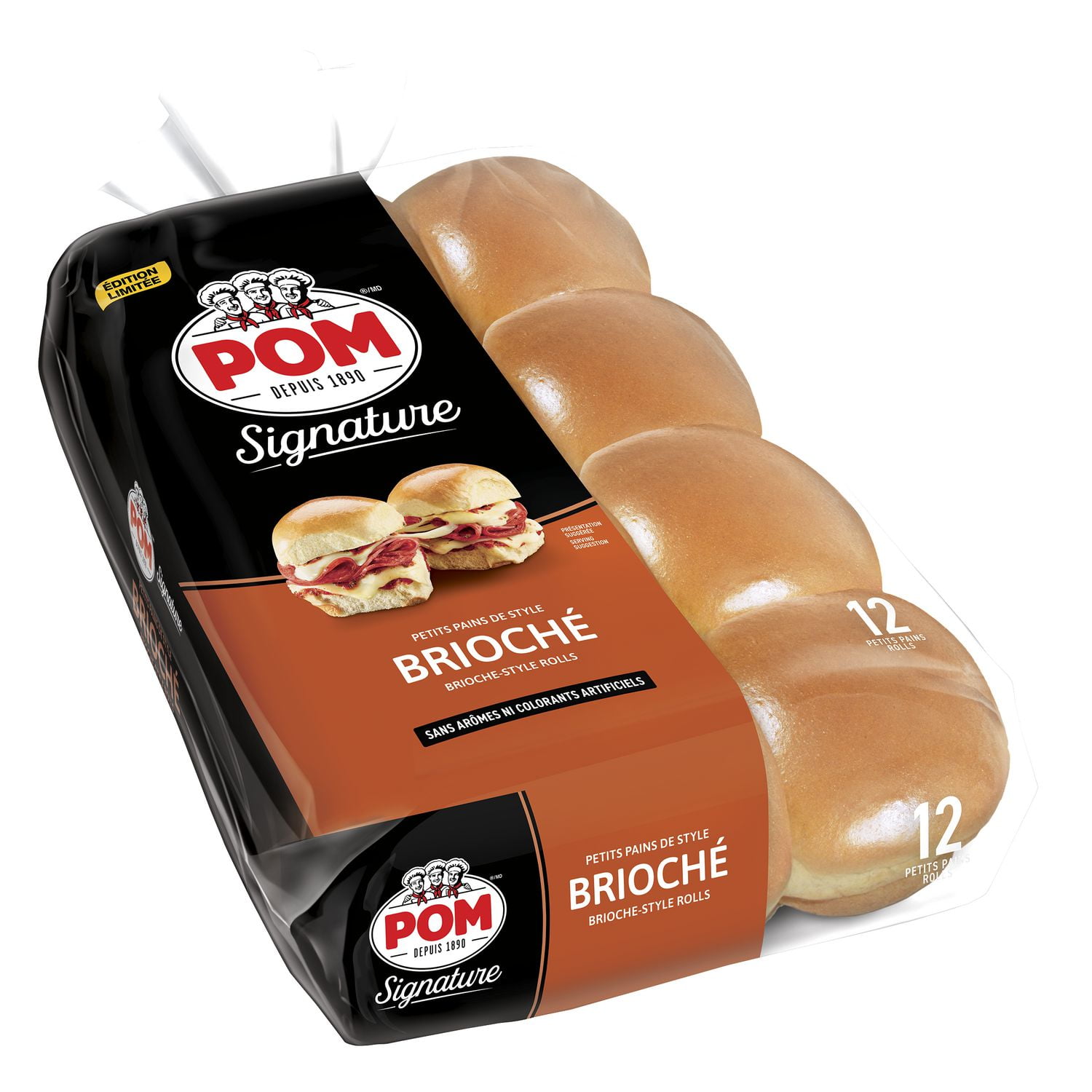 Petits pains de style brioche Signature POM