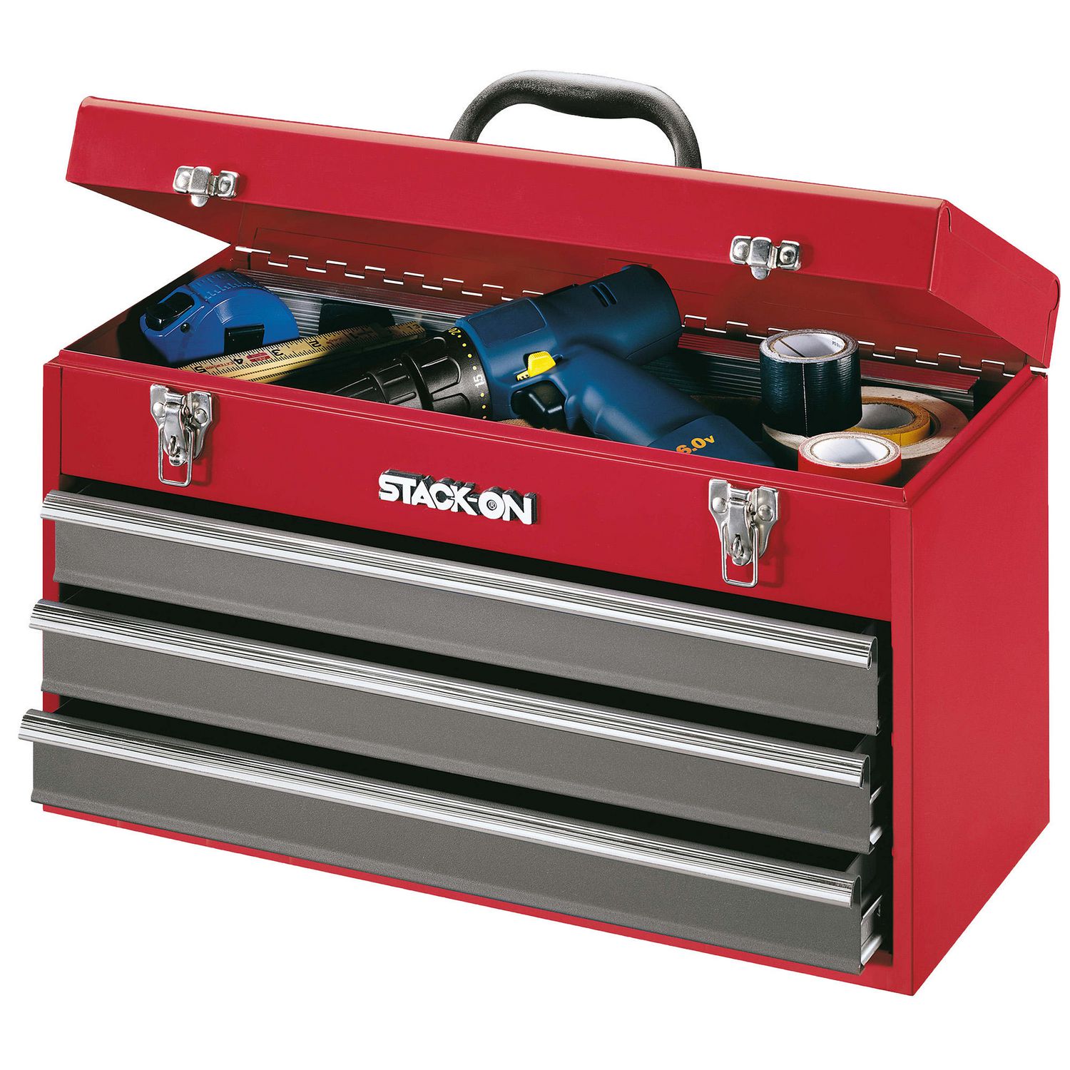 StackOn 20" 3 Drawer All Steel Portable Tool Chest Walmart Canada