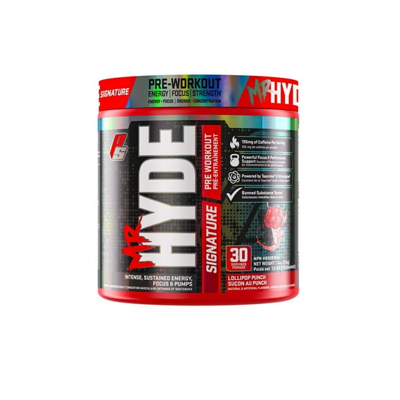 ProSupps Mr HYDE  Signature Pre Entrainement Energie, Concentration ET Congestion Musculaire Intenses ET Soutenues Sucon Au Punch