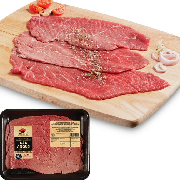 Bifteck sandwich Mon marché fraîcheur de la catégorie bœuf Angus AAA, 2 à 3 morceaux par barquette, 0,25 - 0,55 kg