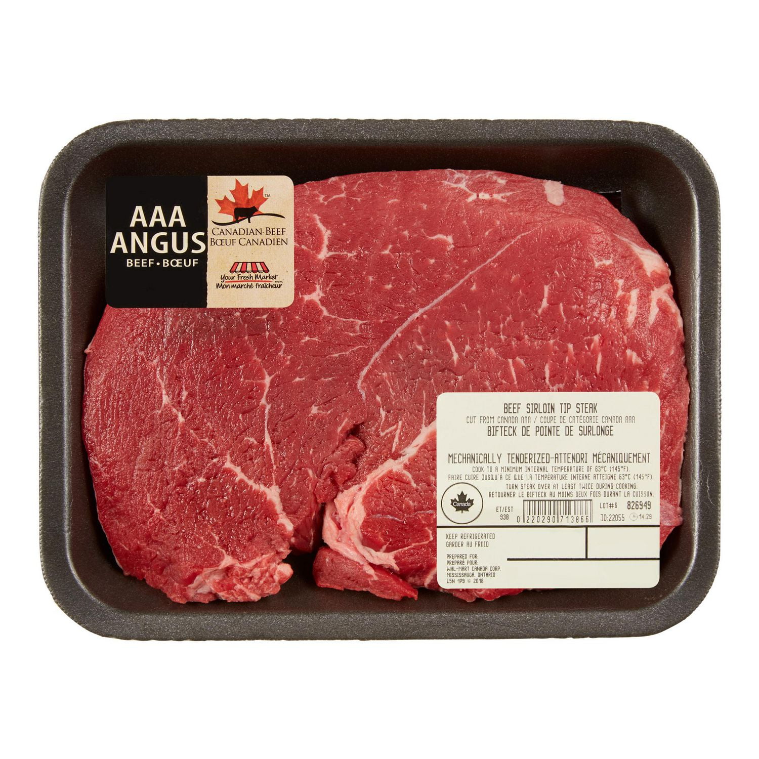 AAA Angus Beef Sirloin Tip Steak, Your Fresh Market, 1 Steak, 0.40 - 0.70 KG