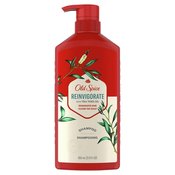 Old Spice Reinvigorate Shampoo with Tea Tree Shampoo for Men, 650 mL