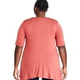 thumbnail image 3 of George Plus Women's Sharkbite Hem Tee, 3 of 6