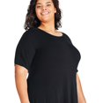 thumbnail image 2 of George Plus Women's Sharkbite Hem Tee, 2 of 6