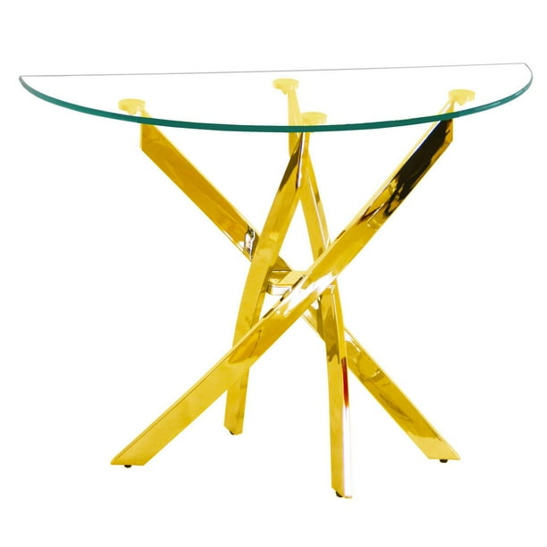Canadian Genesis Half Moon Console Table Gold Walmart.ca