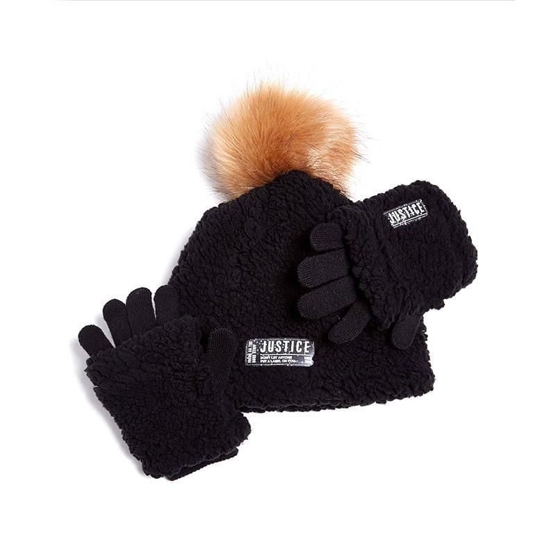 Justice™ Brand Sherpa Hat with Matching Gloves 2 Piece Set