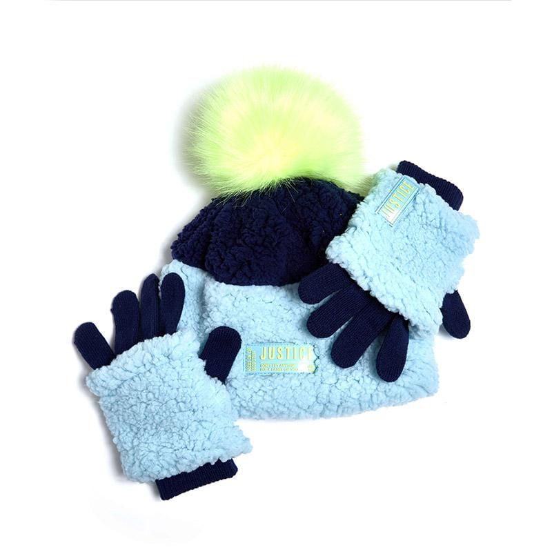 Justice™ Brand Sherpa Hat with Matching Gloves 2 Piece Set