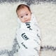 Lulujo - Collection moderne - Couverture d'emmaillotage en mousseline de bébé en bambou, housse d'allaitement / poussette - Amour – image 5 sur 5