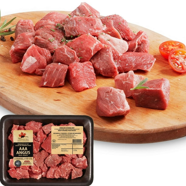 Cubes de bœuf pour ragoût, Mon marché fraîcheur, 1 Caberet, Bœuf Angus AAA, 0,40 - 1,00 kg