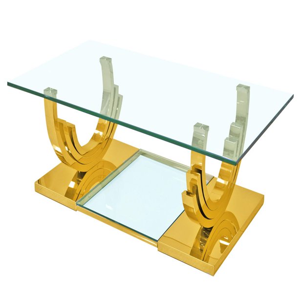 Canadian Crescent Coffee Table Gold Walmart.ca