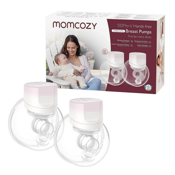 Momcozy Tire-lait mains libres S12 Pro portable, double pompe sans fil avec bride double ajustement confortable Tire-lait S12 Pro double