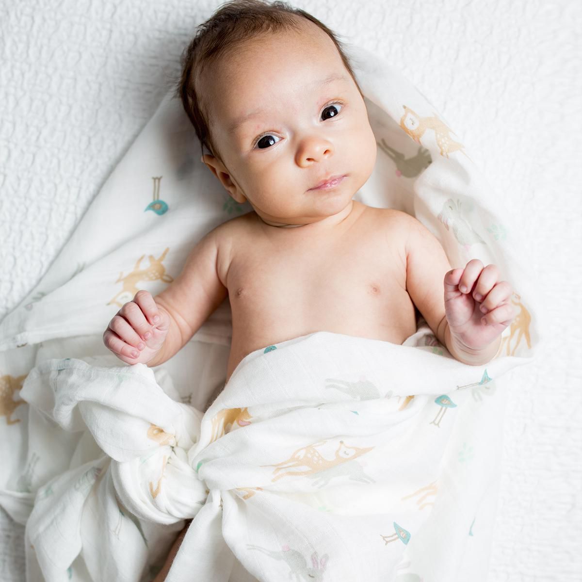 Covering a baby with clearance a blanket