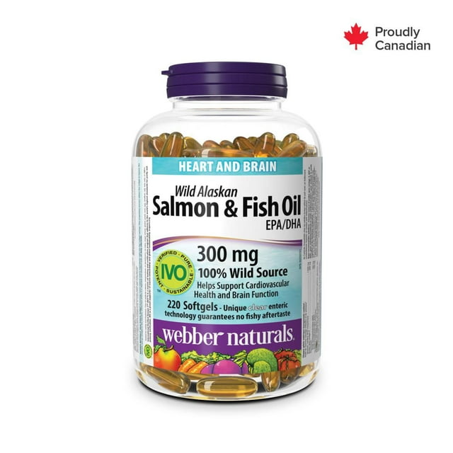 Webber Naturals® Wild Alaskan Salmon & Fish Oil, 300 mg EPA/DHA