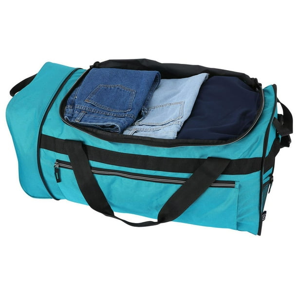 Protege 28 inch Rolling Collapsible Duffel Bag, Teal, Blue