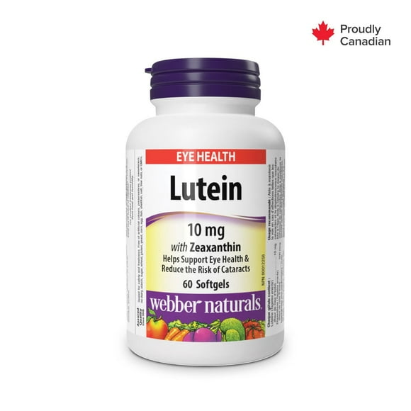 Webber Naturals Lutéine avec Zéaxanthine, 10 mg 60 gélules