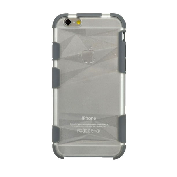Étui rigide à motif coudé de blackweb pour iPhone 6/6s en gris