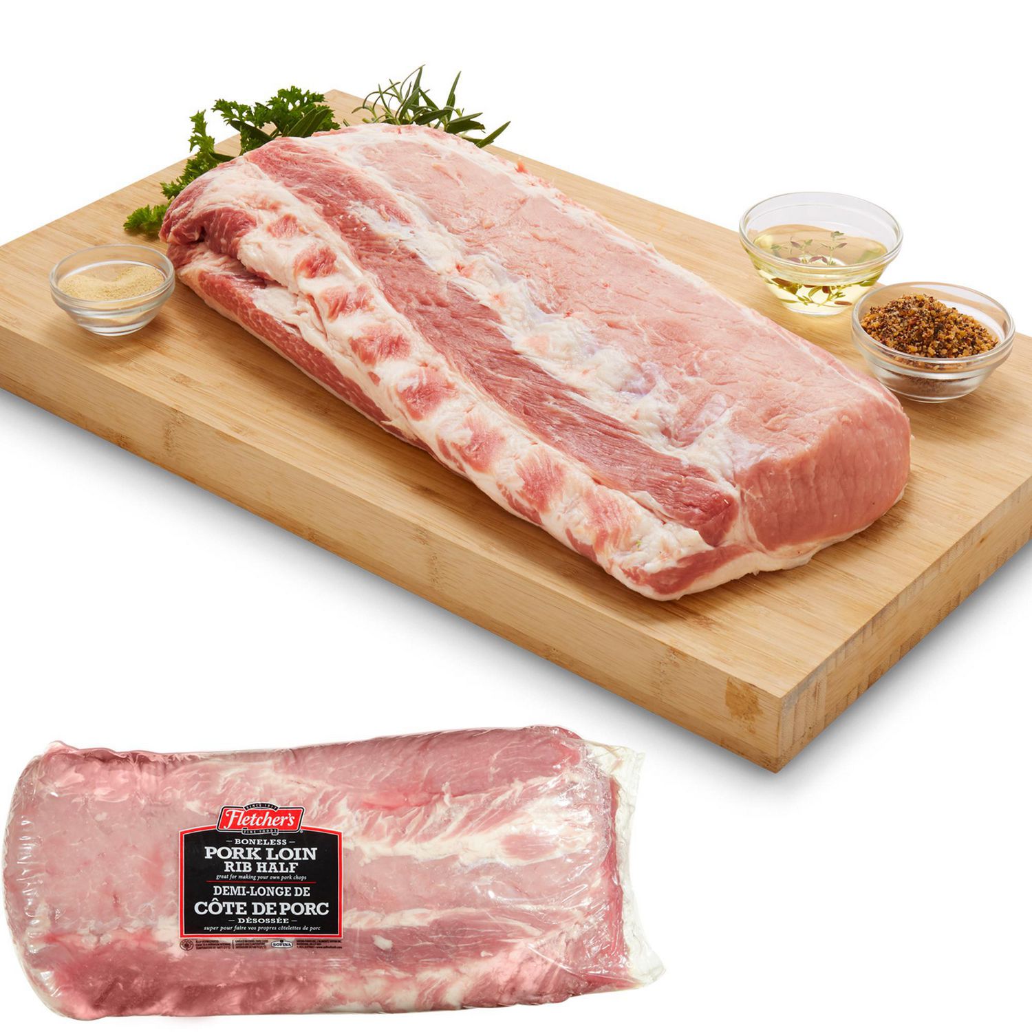 Fletchers Fresh Pork Boneless Half Loin, Variable weight, 3.00 - 3.32 KG