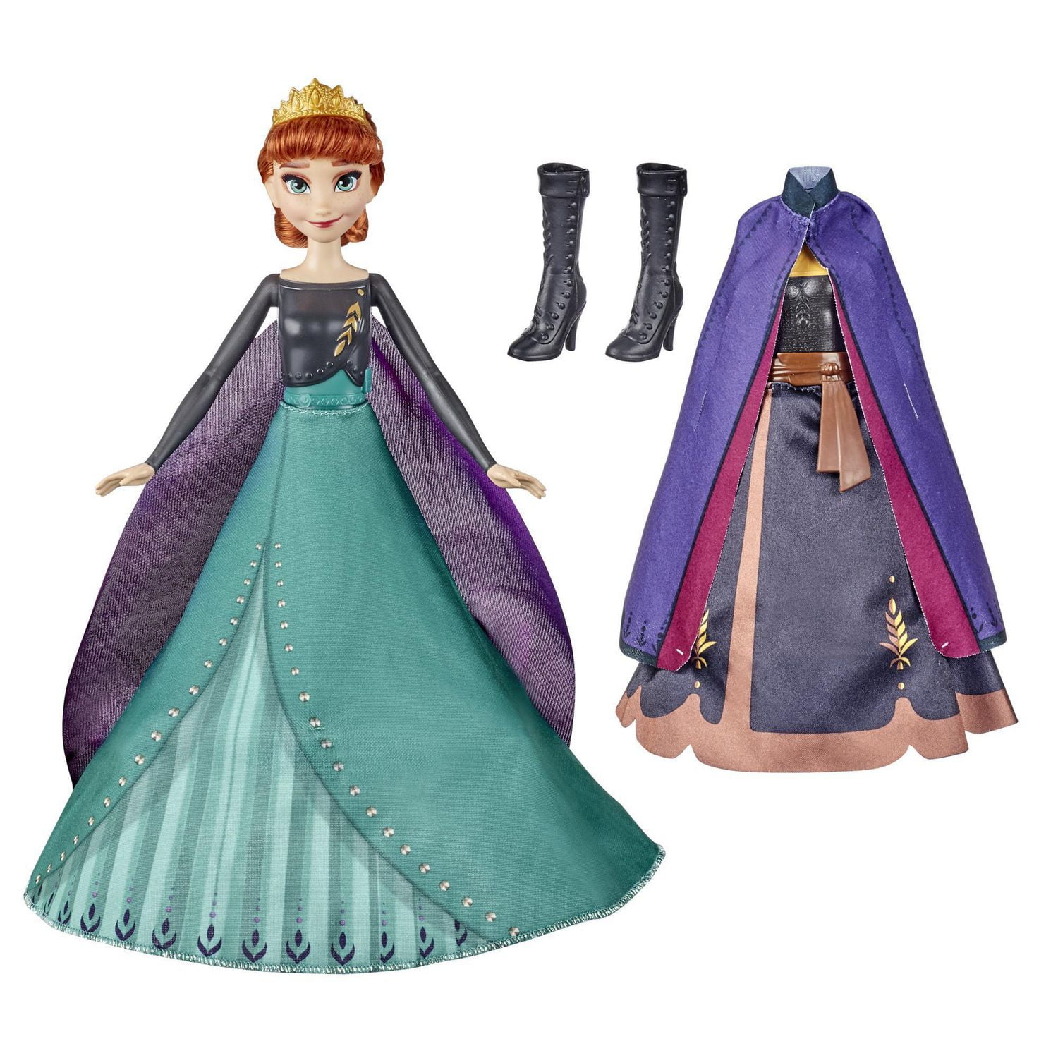 Disney s Frozen 2 Anna s Queen Transformation Fashion Doll With 2 Outfits and 2 Hair Styles Toy Inspired by Disney s Frozen 2 Walmart