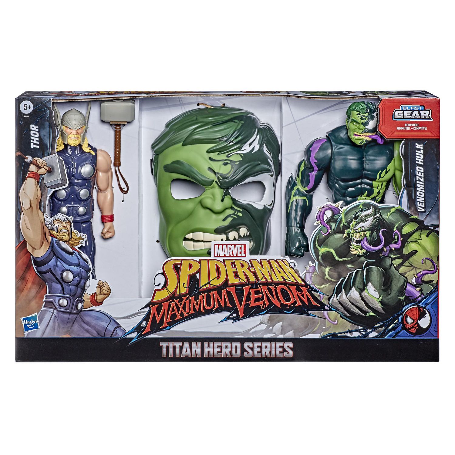 Spider-Man Maximum Venom Titan Hero Spider-Man Vs. Venomized Hulk Action  Figure 2-Pack And Mask, With Blast Gear-Compatible Back Ports | Walmart  Canada
