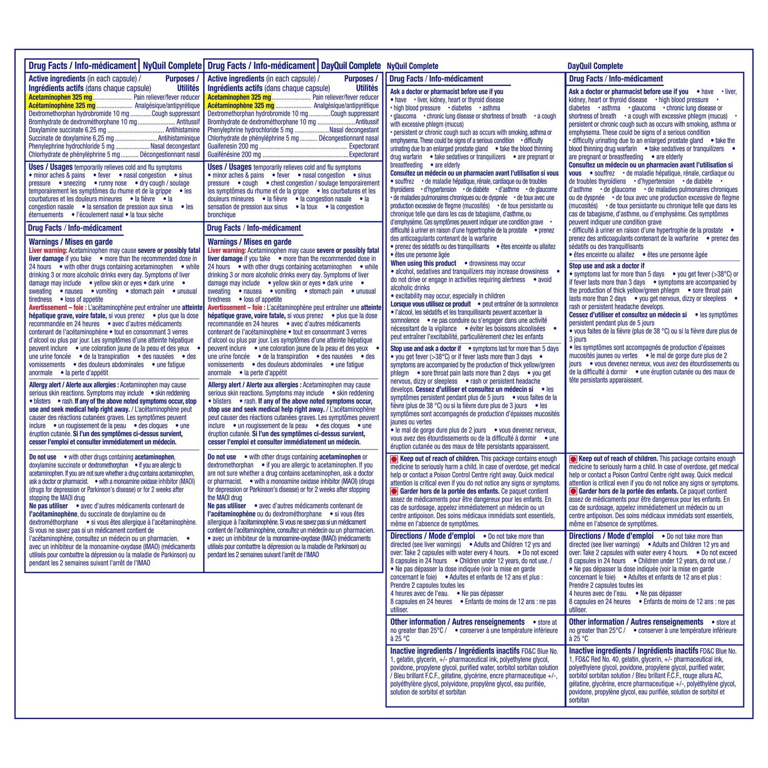 Vicks DayQuil and NyQuil COMPLETE Cold, Flu and Congestion Medicine, Relieves Cough, Sore Throat Pain, Fever, Runny Nose, Congestion, 24 LiquiCaps
