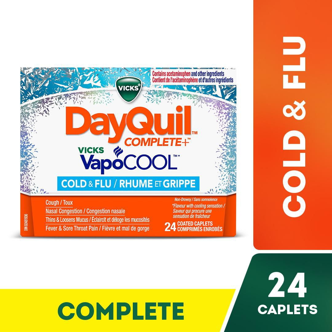 Vicks DayQuil COMPLETE plus Vicks VapoCOOL Cold and Flu Medicine