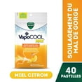 thumbnail image 2 of Vicks VapoCOOL MAX Medicated Cough Drops, Honey Lemon Chill, Temporarily Soothe Cough and Sore Throat Pain, 2 of 9