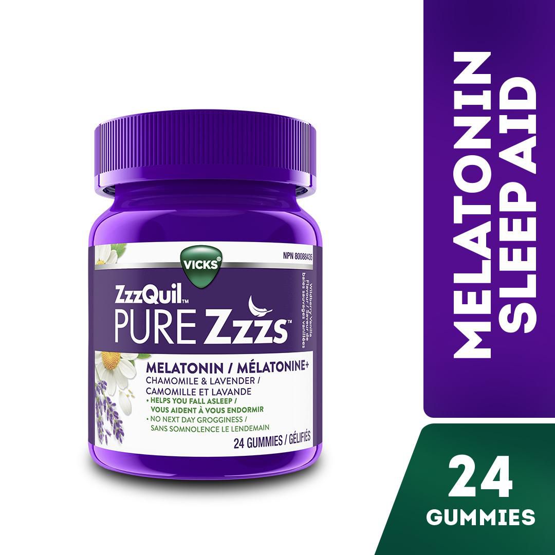 ZzzQuil PURE Zzzs Melatonin Sleep Aid, 24 Gummies