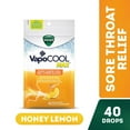 thumbnail image 1 of Vicks VapoCOOL MAX Medicated Cough Drops, Honey Lemon Chill, Temporarily Soothe Cough and Sore Throat Pain, 1 of 9