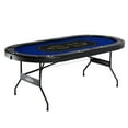 thumbnail image 1 of Table de poker bleue Barrington pour 10 joueurs, aucun assemblage requis, 1 of 9