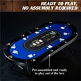 thumbnail image 4 of Table de poker bleue Barrington pour 10 joueurs, aucun assemblage requis, 4 of 9