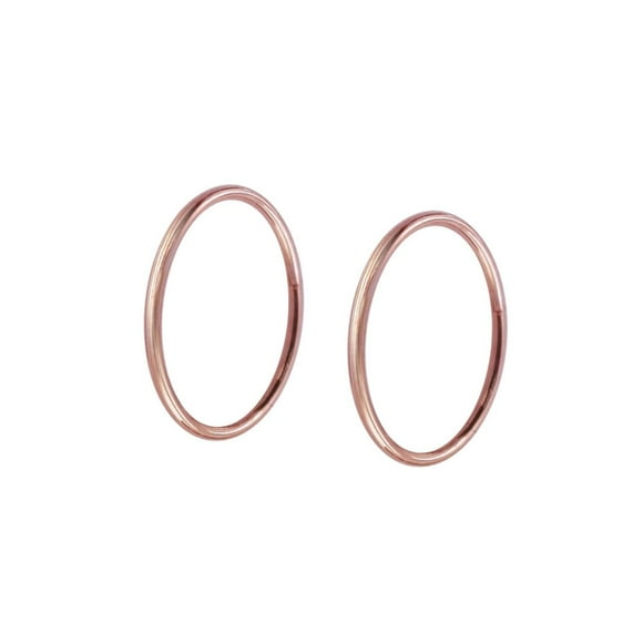 Luxury Designs Créoles 12mm en or rose 10k.