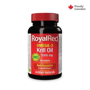 Webber Naturals® RoyalRed® Omega-3 Huile de krill, force supplémentaire, 1000 Mg