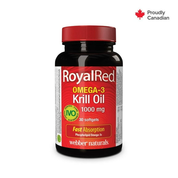 Webber Naturals RoyalRed RoyalRed Oméga-3 huile de krill, Ultra-fort, 1000 Mg