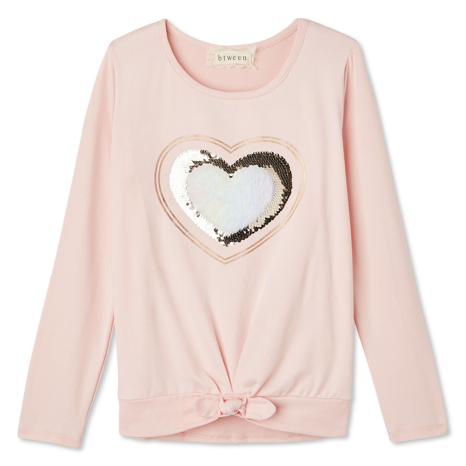 Btween Girls' Long Sleeve High-Low Top
