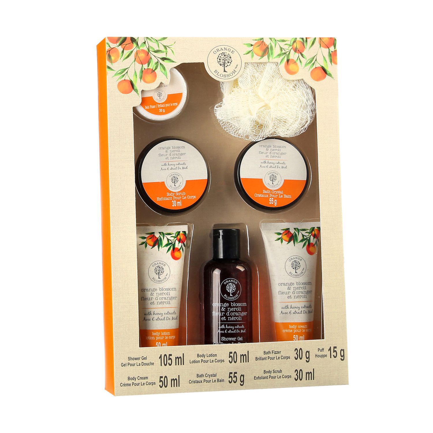 Orange Blossom Bath Gift Set with Honey Extract Essential