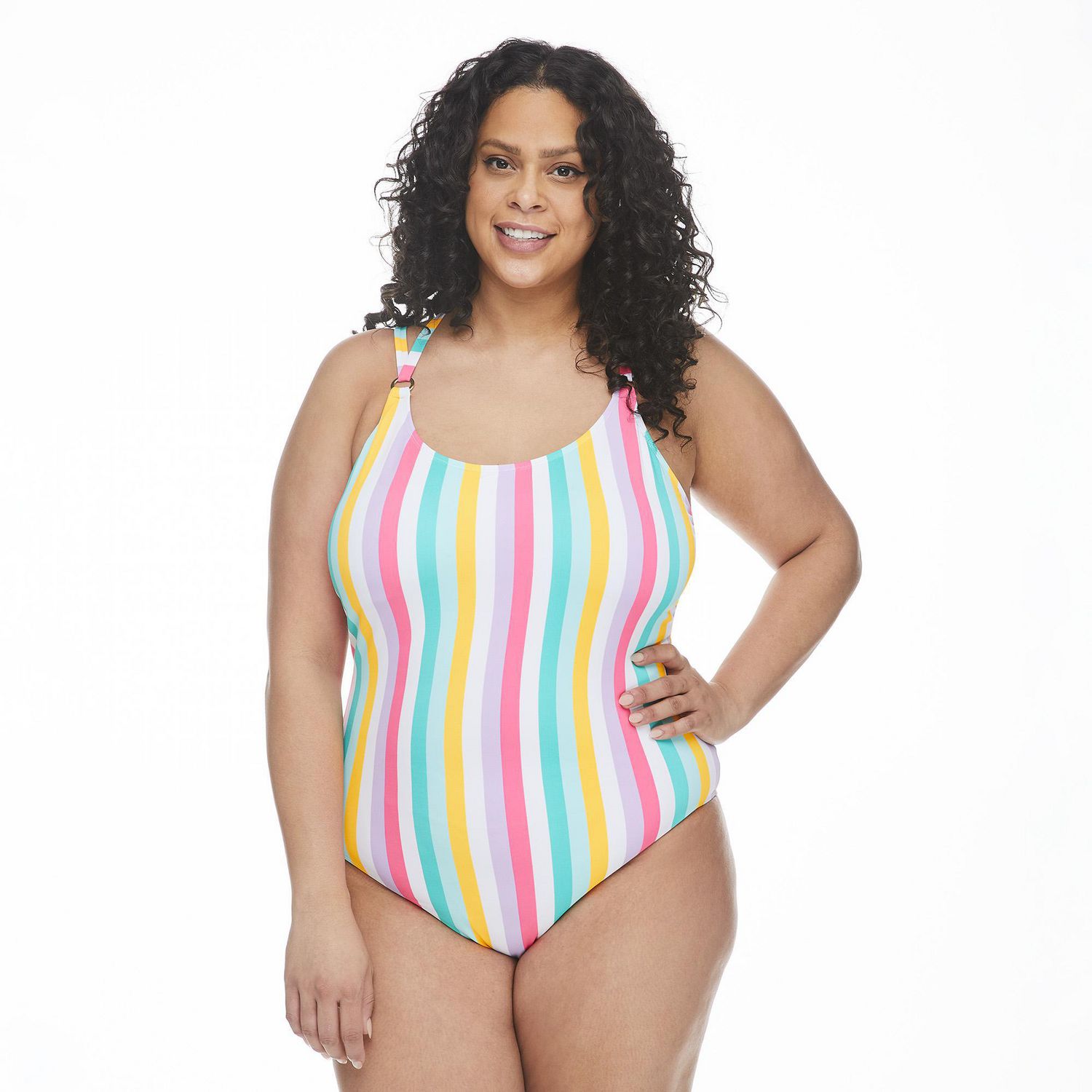 George Plus Women's Scoop Neckline 1-Piece Swimsuit