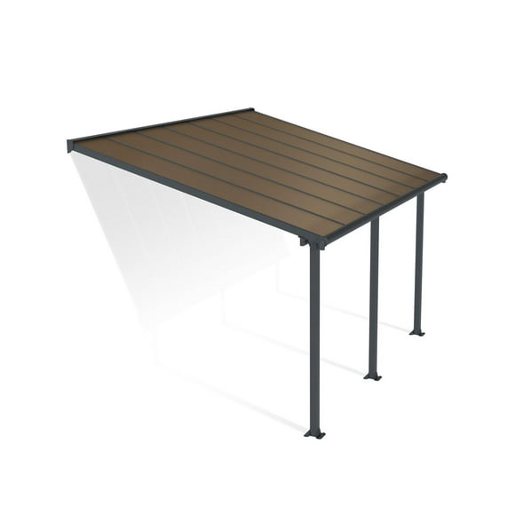 Canopia by Palram Olympia 10 ft. x 14 ft. Aluminum Patio Cover - Grey